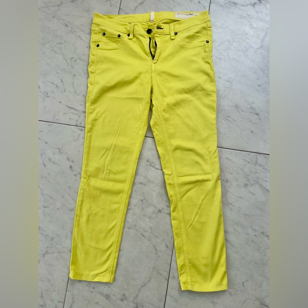 Rag & Bone Neon Yellow Skinny Jeans